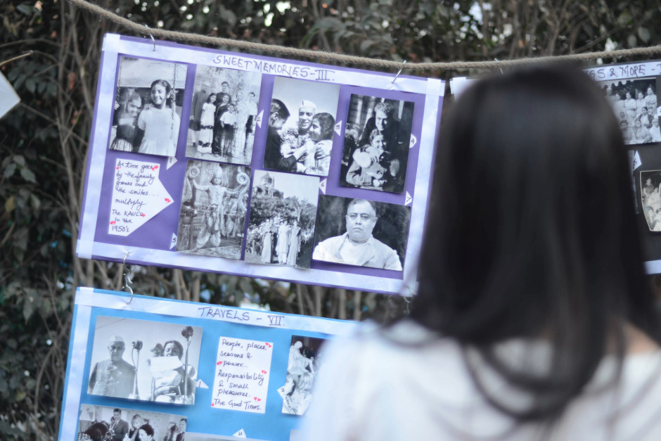 Photographs from life events hung in a specially created corner, where guests lingered to glimpse into the living legend's past. The event was designed by G Caffe creative agency.