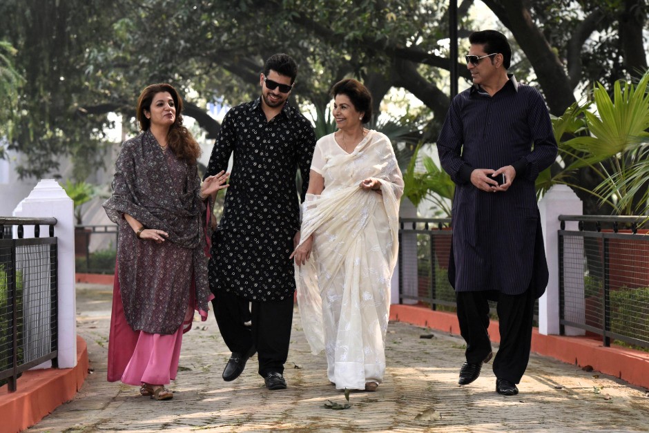 Begum Noor Bano of Rampur with her family in Rampur during a photo shoot by G Caffe